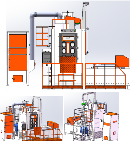 自動(dòng)臺(tái)車(chē)數(shù)控加壓噴砂機(jī)